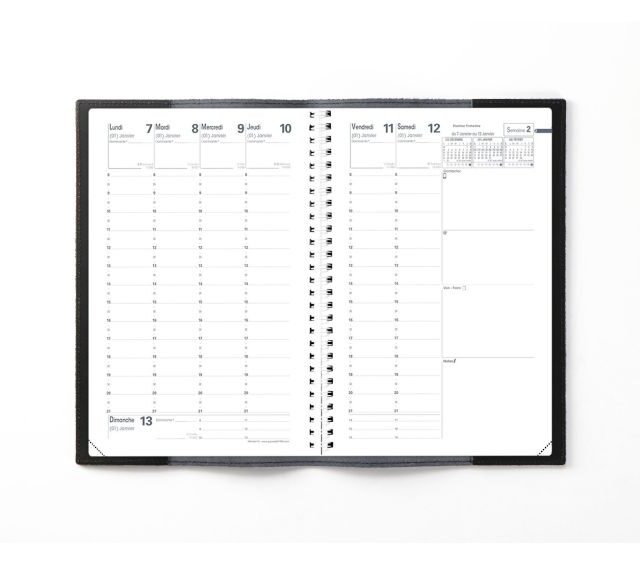 Lavoisier Maroquinier - Protège agenda 16x24 en cuir - PH502 Vert