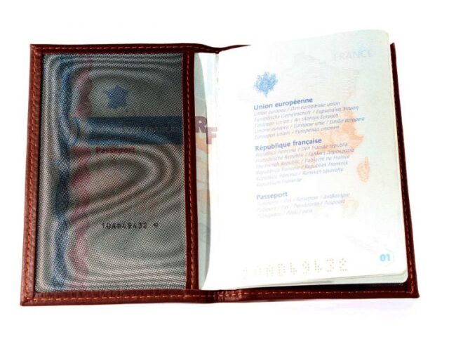 La Guêpe - Petite Maroquinerie - Protège passeport en cuir gold - 421