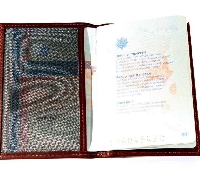 La Guêpe - Petite Maroquinerie - Protège passeport en cuir gold - 421