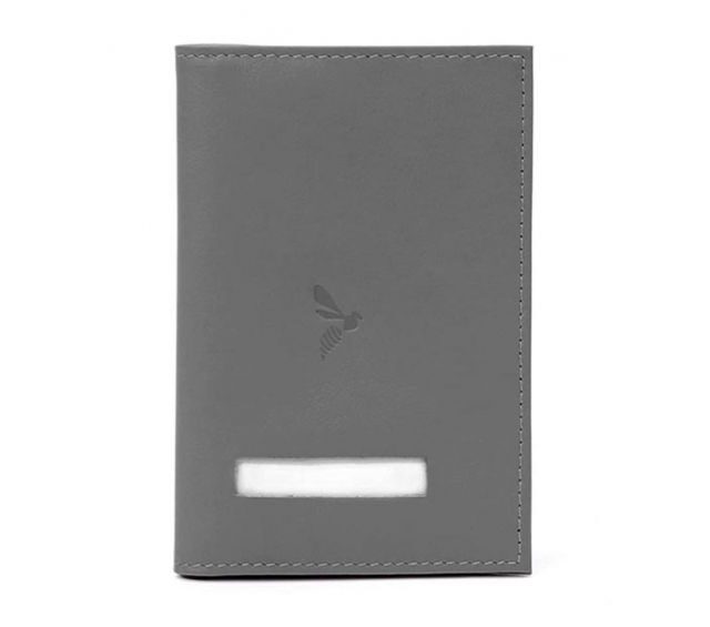 La Guêpe - Petite Maroquinerie - Protège passeport en cuir - gris - 421