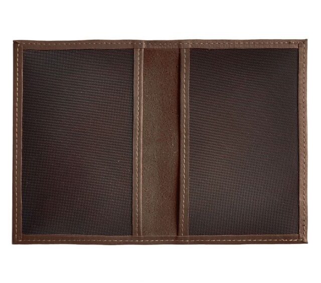 La Guêpe - Petite Maroquinerie - Protège passeport en cuir marron - 421