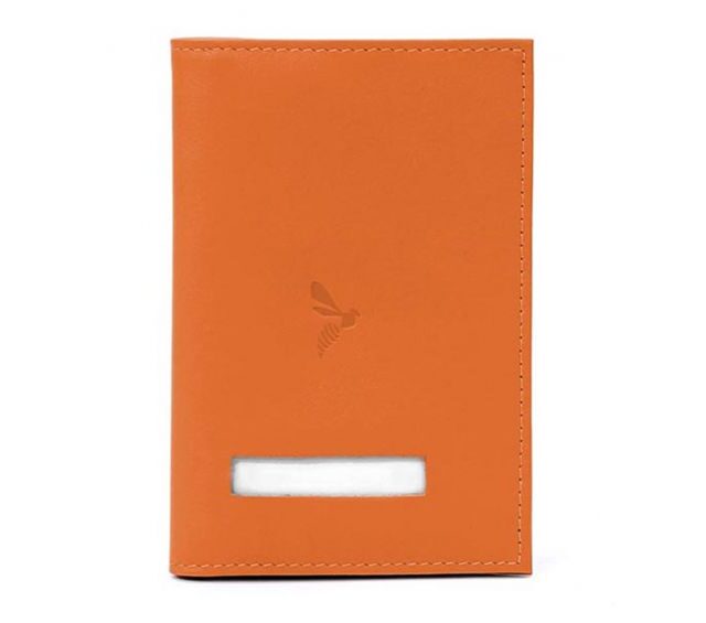 La Guêpe - Petite Maroquinerie - Protège passeport en cuir - orange - 421