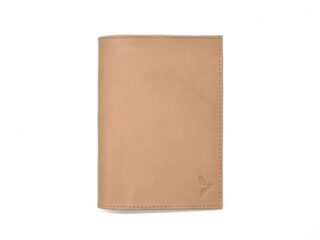 La Guêpe - Protège passeport Luxe en cuir nude  avec porte billet avion  PM-033-01