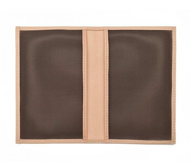 La Guêpe - Petite Maroquinerie - Protège passeport "Luxe" en cuir rosa - simple 2 volets - PM-032-01