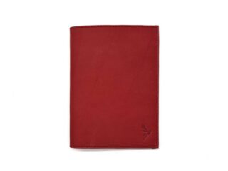 La Guêpe - Protège passeport Luxe en cuir rouge  avec porte billet avion  PM-033-01