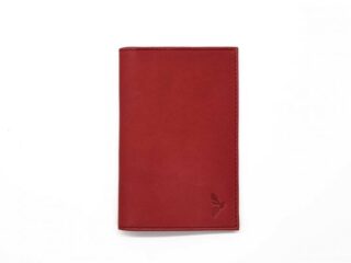 La Guêpe - Protège passeport “Luxe” en cuir rouge – simple 2 volets – PM-032-01