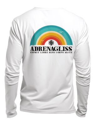 Adrenagliss - Rainbow  TEE SHIRT MANCHES LONGUES HOMME FABRIQUÉ EN FRANCE EN COTON BIO