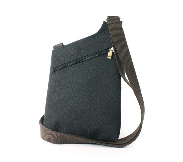 La Guêpe - Petite Maroquinerie - Sacoche bandoulière holster en cuir marron