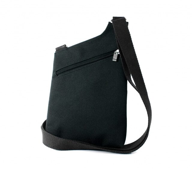 La Guêpe - Petite Maroquinerie - Sacoche bandoulière holster en cuir noir