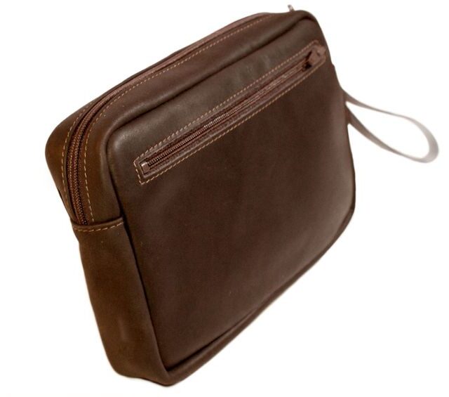 La Guêpe - Petite Maroquinerie - Sacoche homme en cuir gold à main