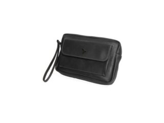 Sacoche homme en cuir noir à main par la marque La Guêpe La Guêpe - Sacoche homme en cuir noir à main