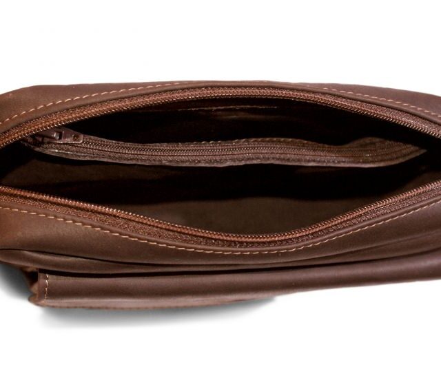 La Guêpe - Petite Maroquinerie - Sacoche homme en cuir gold à main