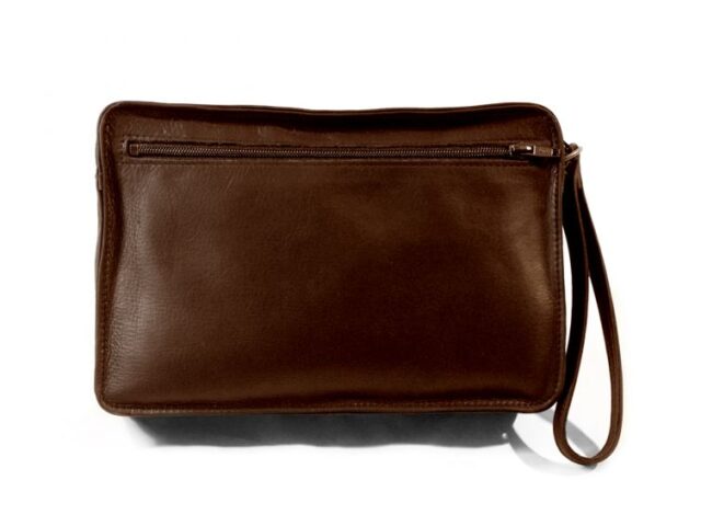 La Guêpe - Petite Maroquinerie - Sacoche en cuir gold avec dragonne