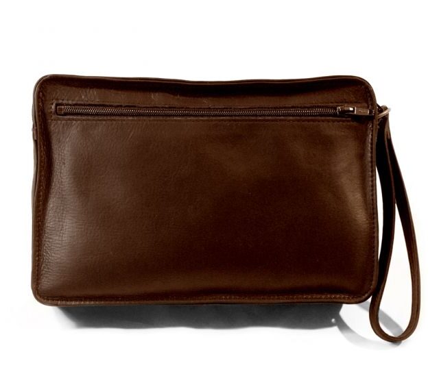 La Guêpe - Petite Maroquinerie - Sacoche en cuir gold avec dragonne