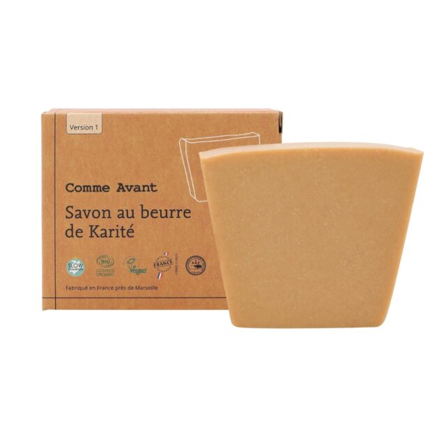 Comme Avant - Savon Solide Bio au Beurre de Karité - Visage & Corps - Apaisant et Nourrissant - Surgras
