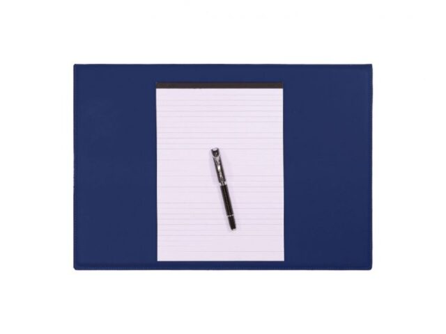 Lavoisier Maroquinier - Sous-main à rabat 50x35 cm en cuir bleu cobalt