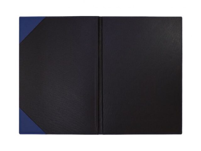 Lavoisier Maroquinier - Sous-main à rabat 50x35 cm en cuir bleu cobalt