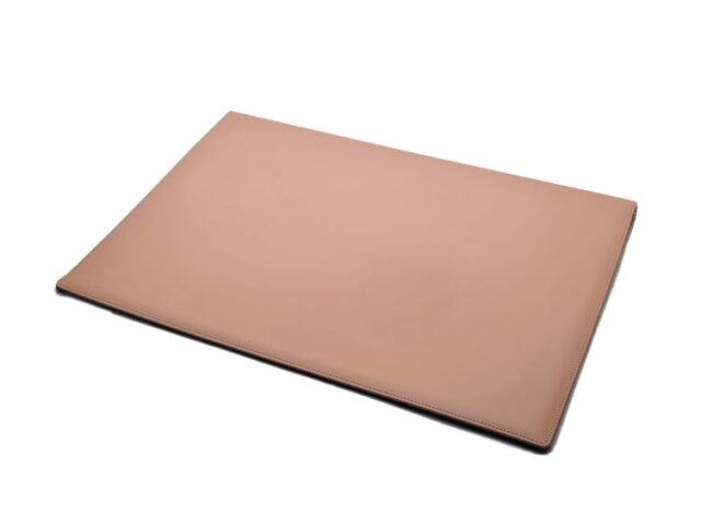 Lavoisier Maroquinier - Sous-main à rabat 50x35 cm en cuir rose