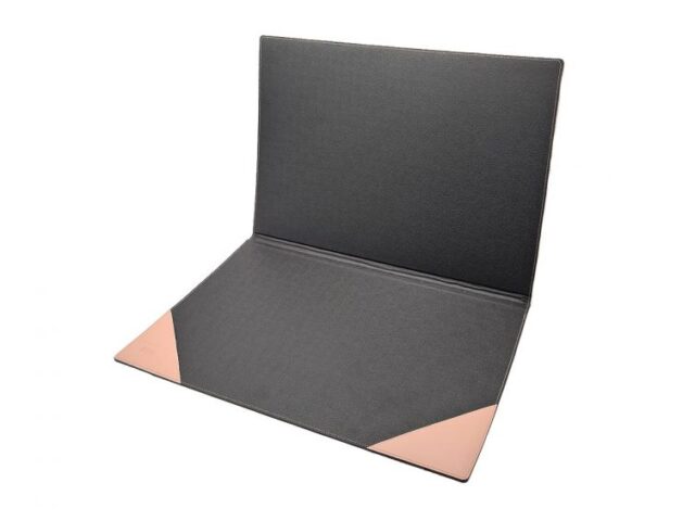 Lavoisier Maroquinier - Sous-main à rabat 50x35 cm en cuir rose