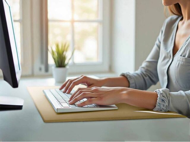 Lavoisier Maroquinier - Sous-main à rebord 50cm en cuir beige - SM600-50