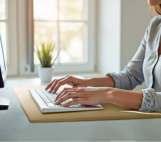 Lavoisier Maroquinier - Sous-main à rebord 60cm en cuir beige - SM600-60