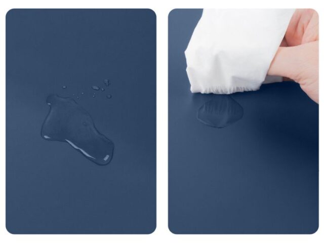 Lavoisier Maroquinier - Sous-main à rebord 60cm en cuir bleu - SM600-60