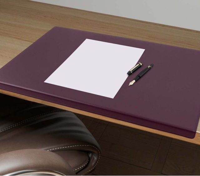 Lavoisier Maroquinier - Sous-main à rebord 50cm en cuir bordeaux - SM600-50