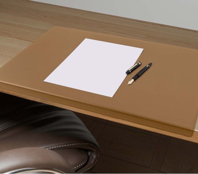 Lavoisier Maroquinier - Sous-main à rebord 50cm en cuir gold - SM600-50