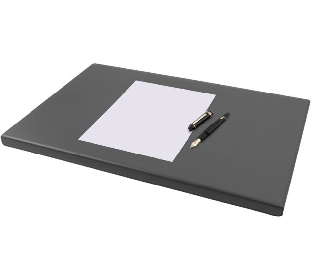 Lavoisier Maroquinier - Sous-main à rebord 60cm en cuir gris - SM600-60