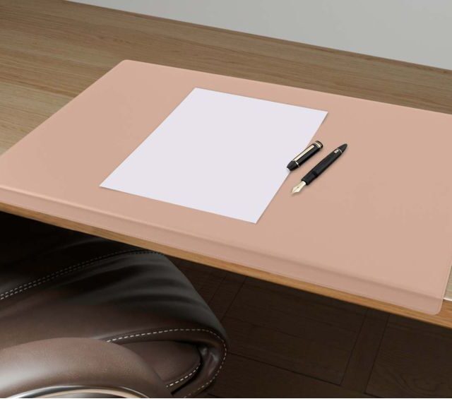 Lavoisier Maroquinier - Sous-main à rebord 50cm en cuir rose - SM600-50