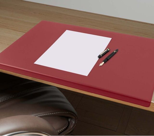 Lavoisier Maroquinier - Sous-main à rebord 50cm en cuir rouge - SM600-50