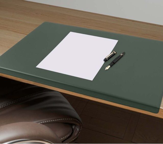 Lavoisier Maroquinier - Sous-main à rebord 60cm en cuir vert - SM600-60