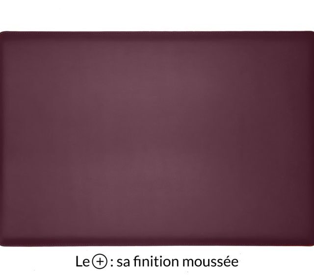 Lavoisier Maroquinier - Sous-main cuir bordeaux "Premium" - 60x40 cm