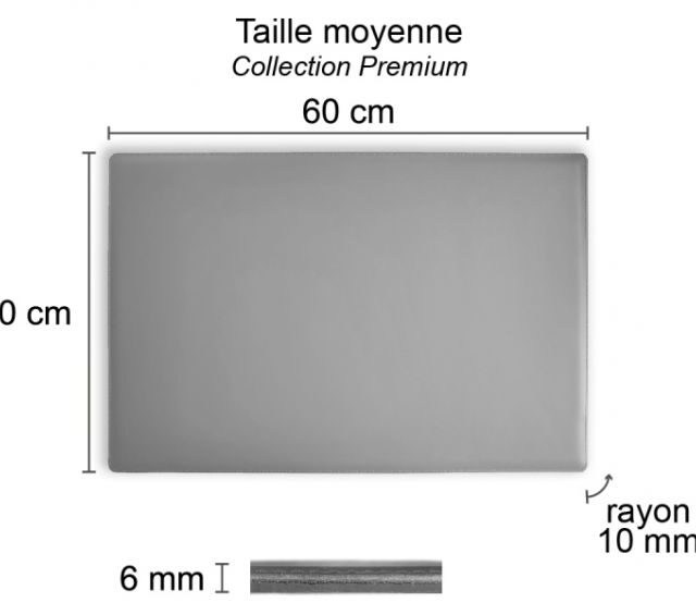 Lavoisier Maroquinier - Sous-main cuir bordeaux "Premium" - 60x40 cm