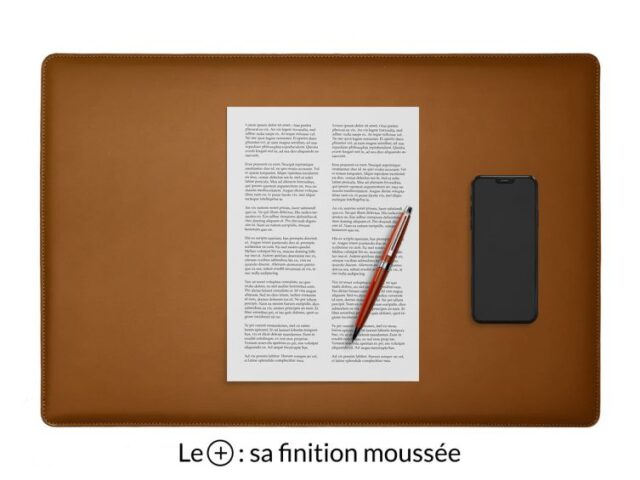 LAVOISIER Maroquinier - Sous-main cuir gold “Premium” – 60×40 cm