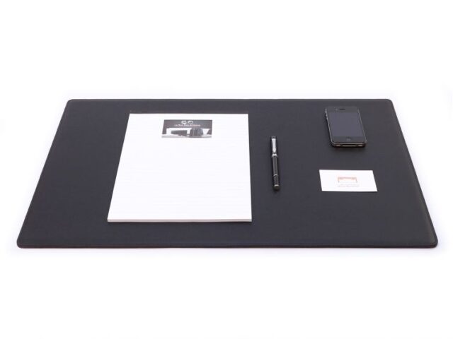 Lavoisier Maroquinier - Sous-main cuir noir "Premium" - 60x40 cm