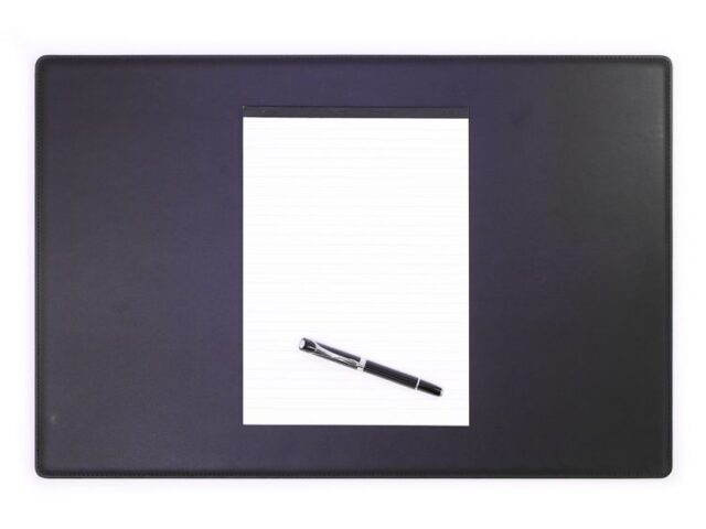 Lavoisier Maroquinier - Sous-main cuir noir "Premium" - 60x40 cm