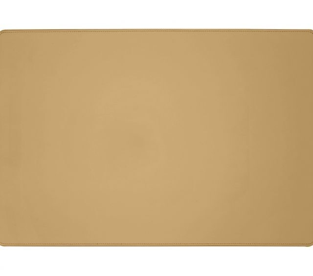 Lavoisier Maroquinier - Sous-main en cuir beige café latte - 50x34 cm
