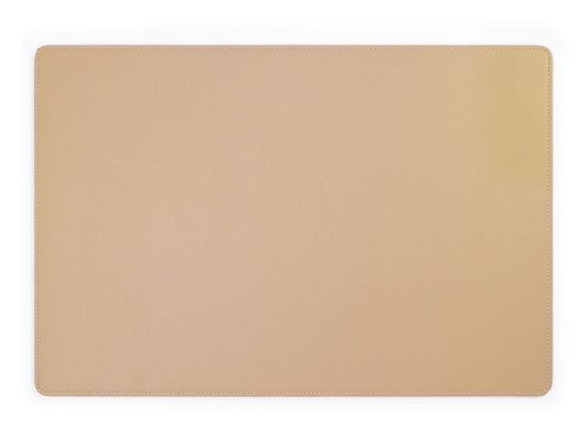 Lavoisier Maroquinier - Sous-main en cuir beige café latte - 50x34 cm