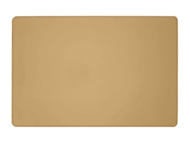 Lavoisier Maroquinier - Sous-main en cuir beige café latte - 60x40 cm
