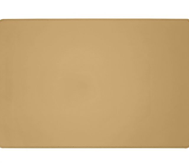 Lavoisier Maroquinier - Sous-main en cuir beige café latte - 60x40 cm