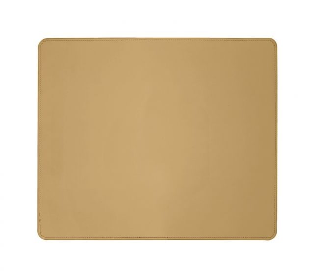 Lavoisier Maroquinier - Sous-main en cuir beige café latte - mini - 38x32 cm