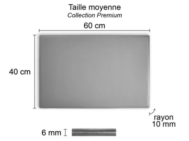 Lavoisier Maroquinier - Sous-main en cuir beige café latte "Premium" - 60x40 cm