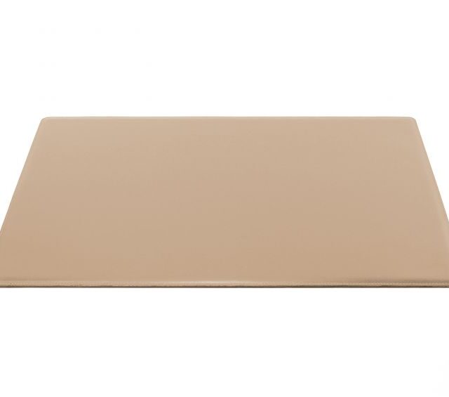 Lavoisier Maroquinier - Sous-main en cuir beige café latte "Premium" - 60x40 cm