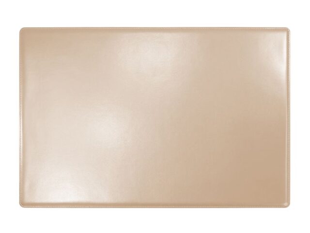 Lavoisier Maroquinier - Sous-main en cuir beige café latte "Premium" - 60x40 cm