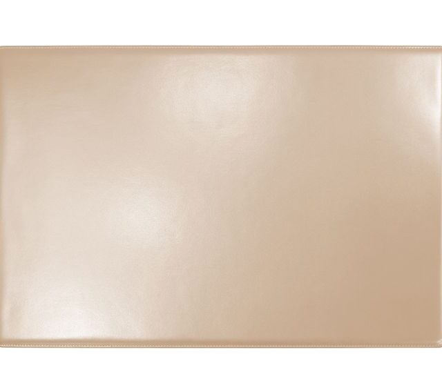 Lavoisier Maroquinier - Sous-main en cuir beige café latte "Premium" - 60x40 cm