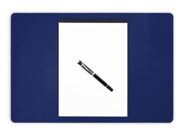 Lavoisier Maroquinier - Sous-main en cuir bleu cobalt - 50x34 cm