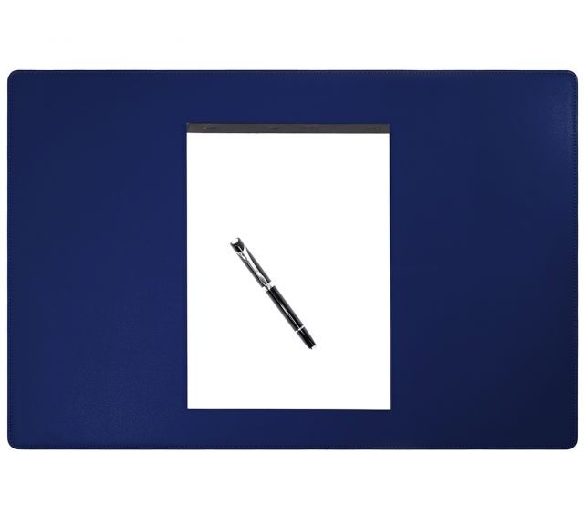 Lavoisier Maroquinier - Sous-main en cuir bleu cobalt - 60x40 cm