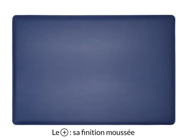 Lavoisier Maroquinier - Sous-main en cuir bleu cobalt "Premium" - 50x34 cm