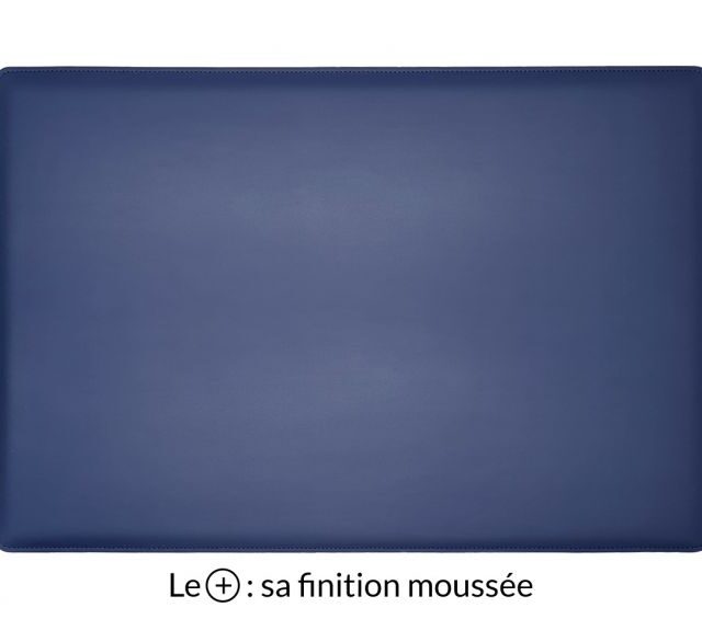 Lavoisier Maroquinier - Sous-main en cuir bleu cobalt "Premium" - 50x34 cm